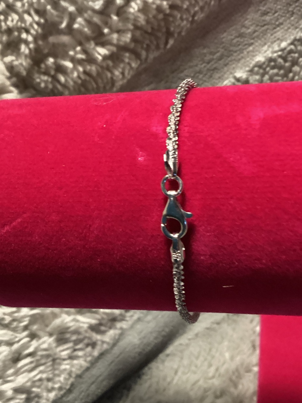 925 Sterling Silver Rope Chain Bracelet with Lobster Clasp 7 inches